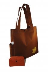 Unique Maple Leaf foldable bag with 2 side pockets