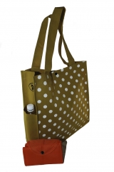 Snow White Dotted - foldable into pouch with 2 side pockets