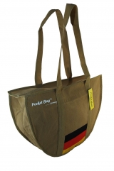Casual Sport Bag with full length zipper & internal pocket printed with German flag