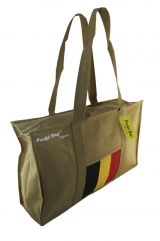 Casual Sport Bag with full length zipper & internal pocket printed with Belgium flag c/w base